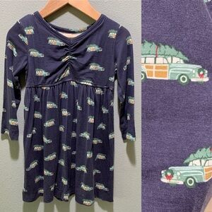 Kate Quinn // Christmas Dress With Station Wagons bringing home the tree Size 2T